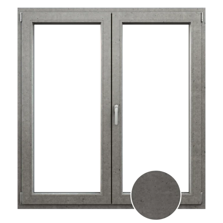 Okno koncept vo farbe Beton