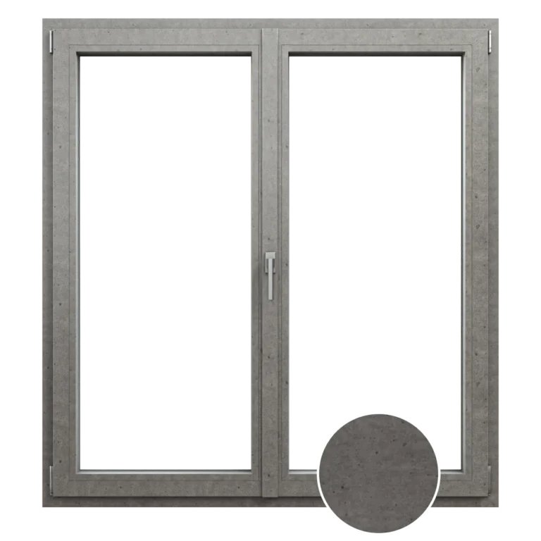 Okno pixel vo farbe Beton