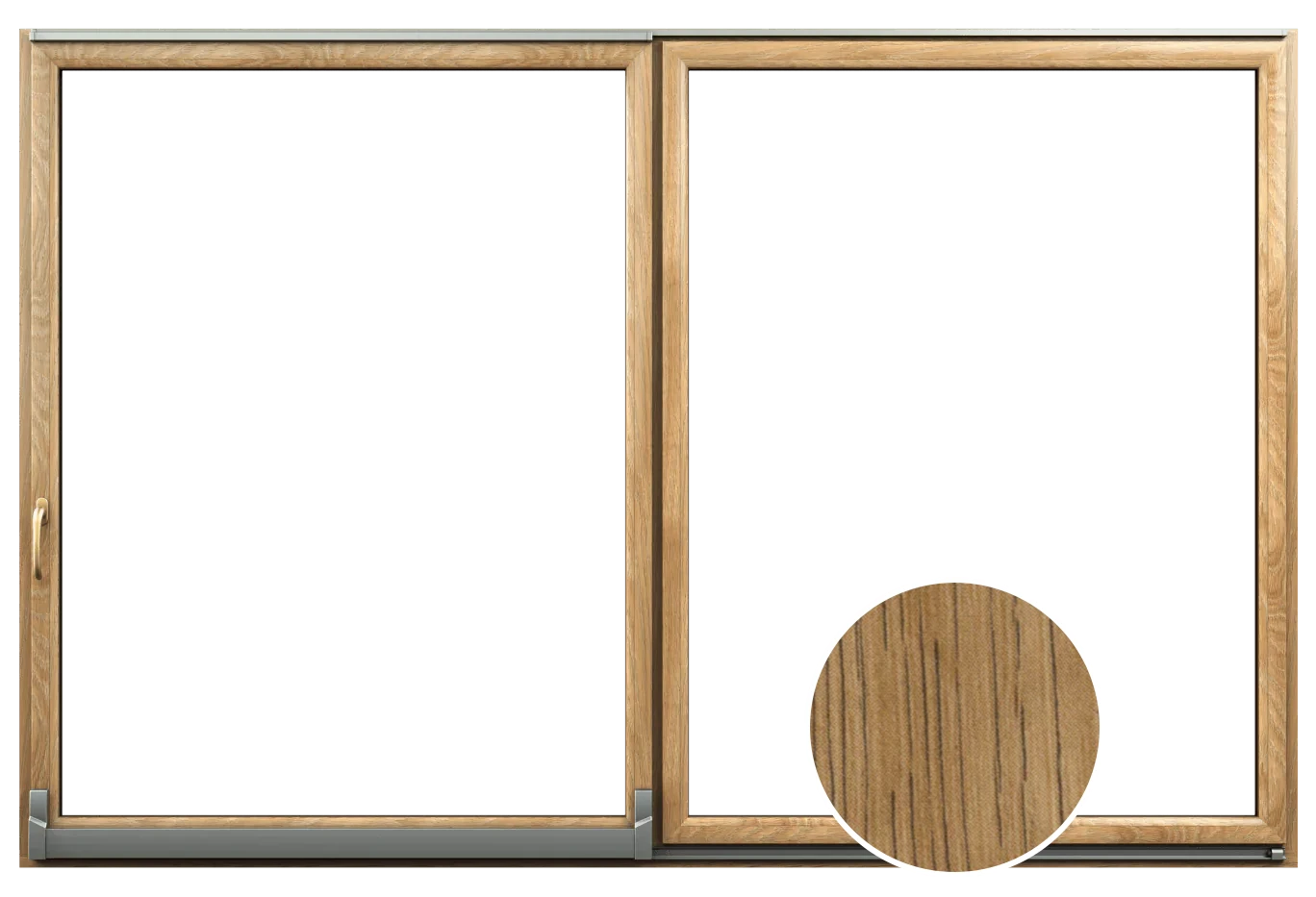 Okno PSK ATRIUM vo farbe Woodec turner oak malt