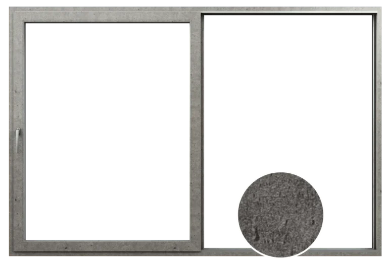 Terasové okno SLIDE vo farbe Beton