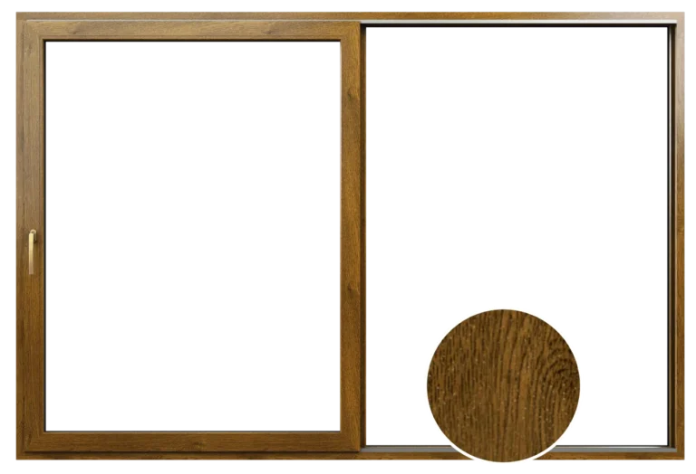 Terasové okno SLIDE vo farbe Ořech